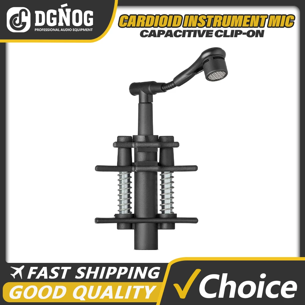 

DGNOG TG D58/D57 Кардиоидный конденсаторный микрофон с зажимом для барабана Малый барабан Микрофон для барабана Tom Цельнометаллический подходит для сценической студии
