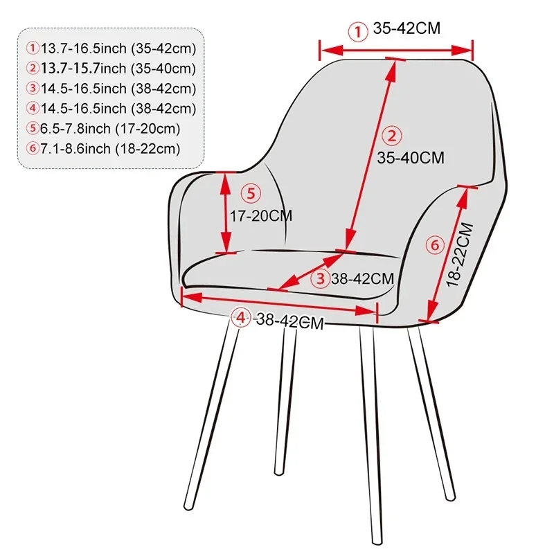 1/2pcs Water Repellent Armchair Covers Solid Color Elastic Dining Chair Slipcovers Removable Chair Covers for Hotel wedding