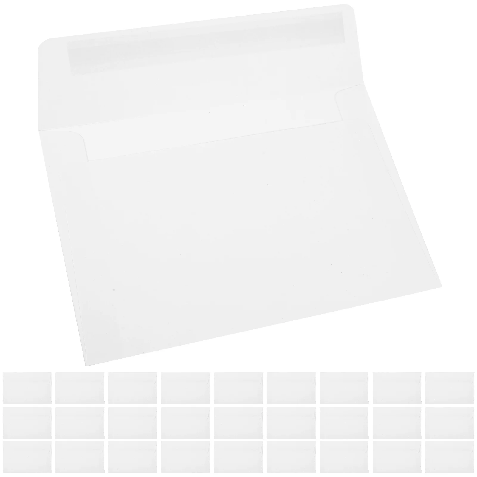 50 Pcs Blank Cards Self-sealing Envelopes Christmas Multi-function White Invitation