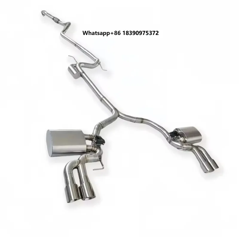 Exhaust Pipe Upgraded Resonant Tube  High Performance Mirror Polished 1.5mm Thick Stainless Steel   h003