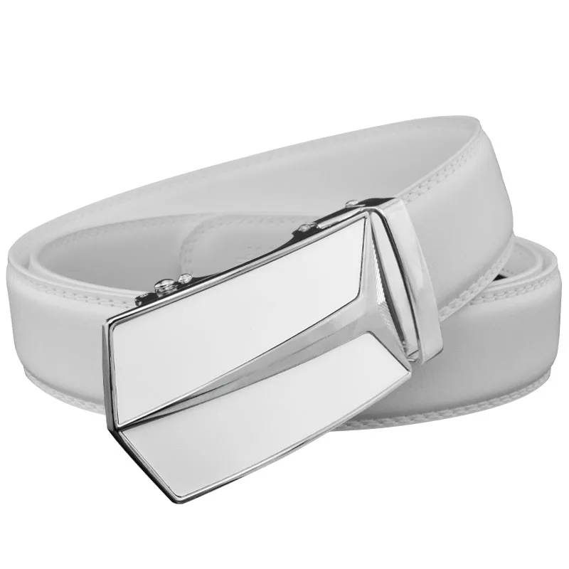 العلامة التجارية الجديدة رسالة T على شكل حزام رجالي مصمم الأبيض الفاخرة حزام جلد الموضة عالية الجودة مشبك معدني التلقائي