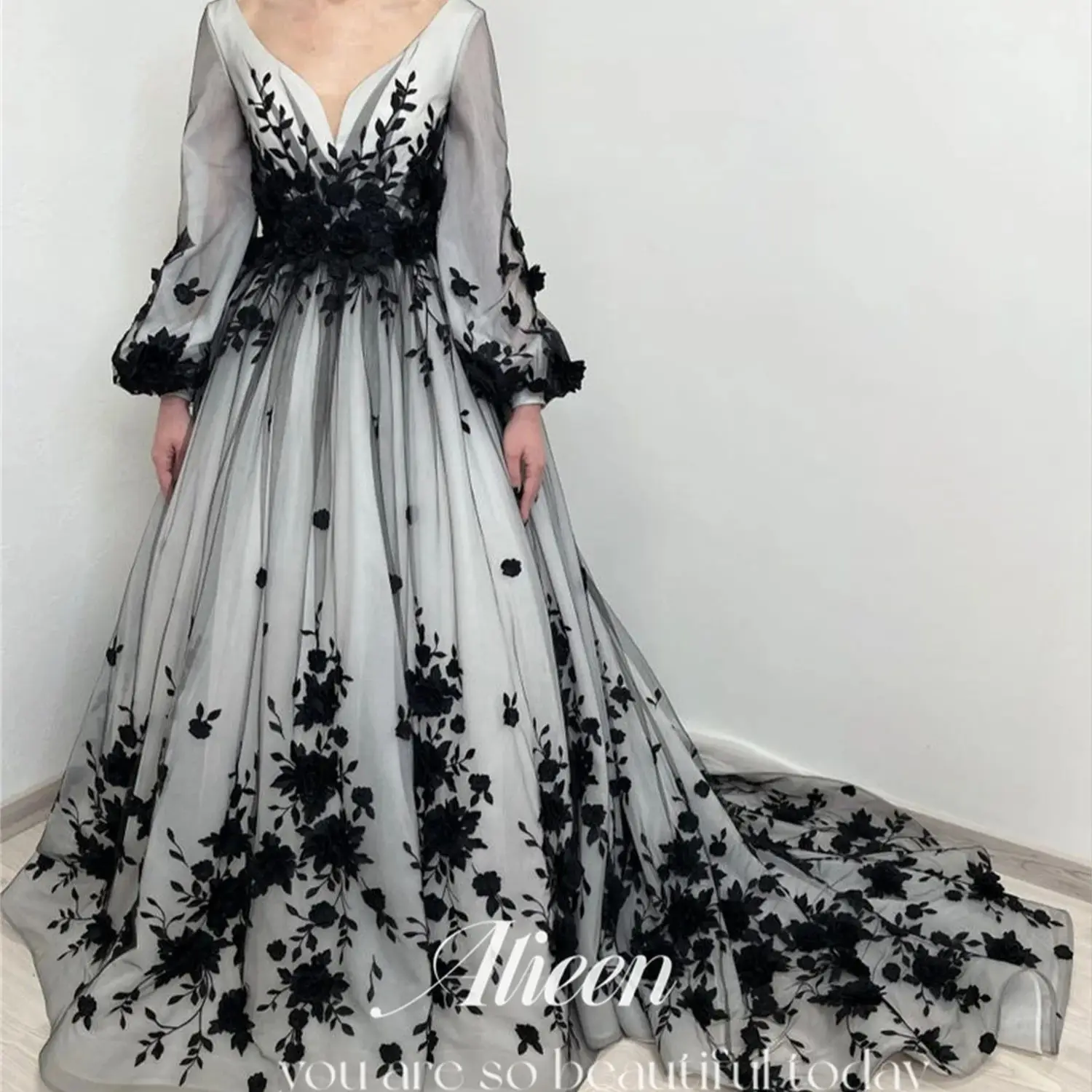 Aileen-vestido de novia personalizado de encaje, vestidos de fiesta elegantes y regordetes para mujer, Gala de noche, graduación, lujoso, largo, 2024