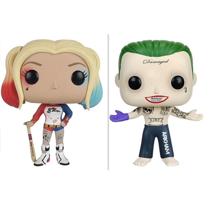 One Piece Suicide Squad Harley Quinn Action Figure Anime Q Version Desktop Ornament Cute Children Collectible Figurines Toy Gift