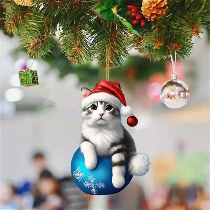 Cartoon Cute Dog Ornament Christmas Tree Decoration Car Home Hanging Pendant Home Decoration Xmas New Year Decor Gift