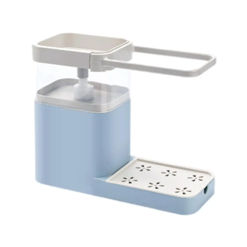 Dish Dispenser with Sponge Holder Countertop Washing Cleaning Tool