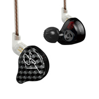 Kz zst corded headphones 1dd + 1ba dynamic drivers and armour in-ear monitors noise isolation hi-fi music sports headphones