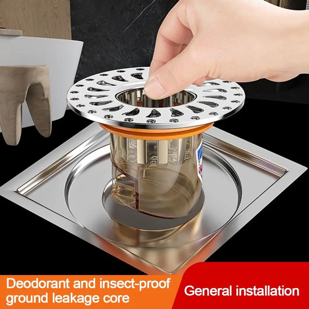 Useful With Grid Grate Cover Shower Floor Drain Backflow Preventer Dectable Dual-purpose Floor Drain Anti-odor Drain Filter