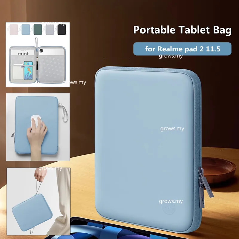 

Handbag for Realme Pad 2 11.5 Inch Pad2 Lite 10.95” Pad X 10.95 Pad 10.4 Portable Tablet Bag Multi Pocket Case Protective Case