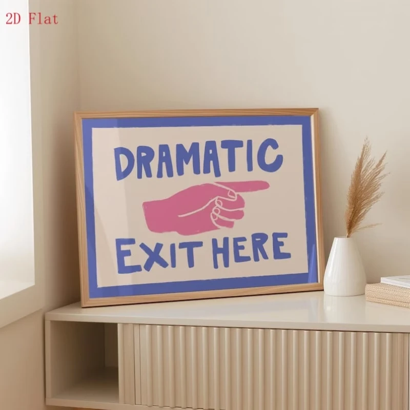 Modern,Retro Purple Interesting Exit Signs Wall Art Print Canvas Painting Poster Picture For Living Room,Bedroom Home Decor image 4