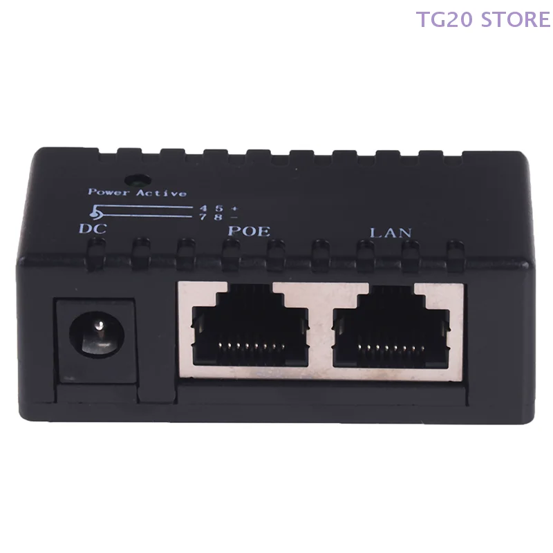 1Pcs 12V - 48V RJ45 Passive POE Injector For IP Camera VoIP Phone Netwrok AP Device