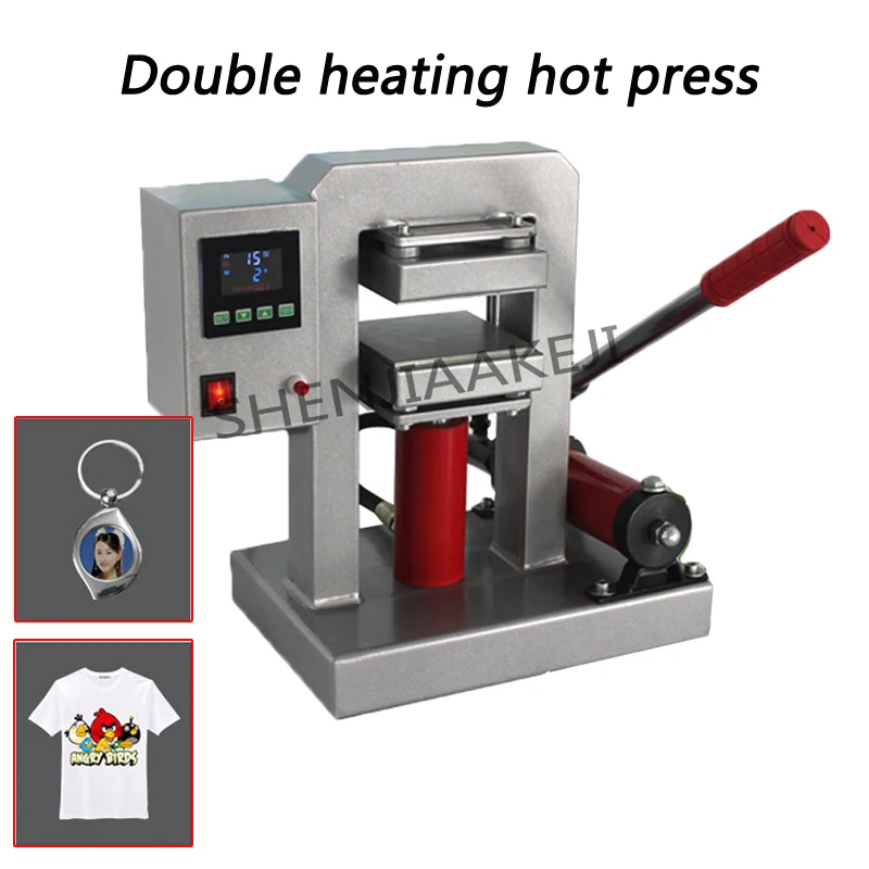110V/220V Double heating hot press rosin pressing machine 1200W Upper and lower plate thermal transfer pressing machine 1pc