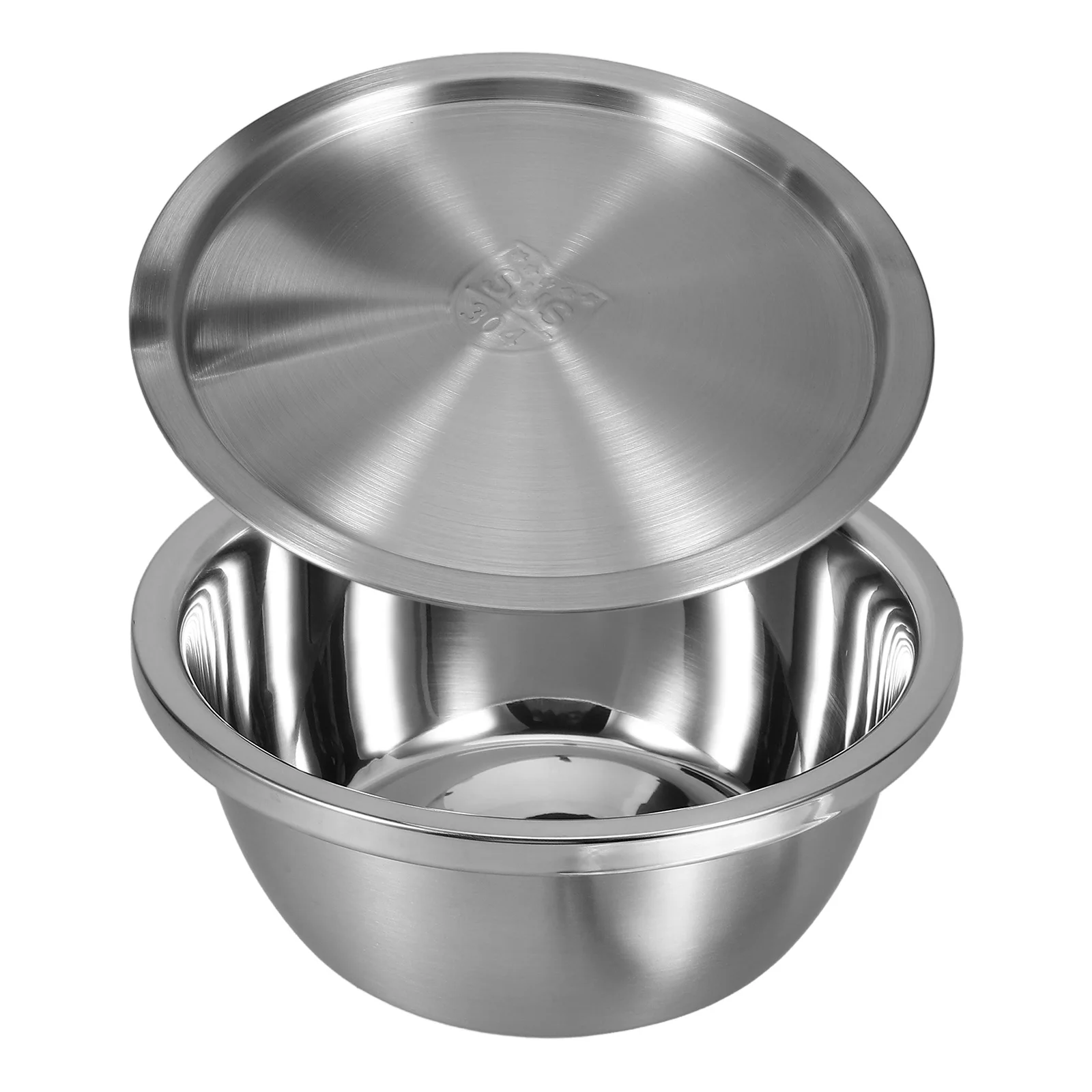 

Fresh Basin Salad Mixing Bowl Serving Kitchen Food Containers with Lids Washing Metal Vegatable Stainless Steel
