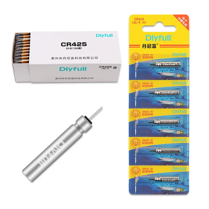 100 قطعة أدوات الصيد الكهربائية تعويم DLY ZH CR311 CR316 CR322 CR425 CR435 مضيئة ليثيوم دبوس العوامة معالجة أدوات اكسسوارات