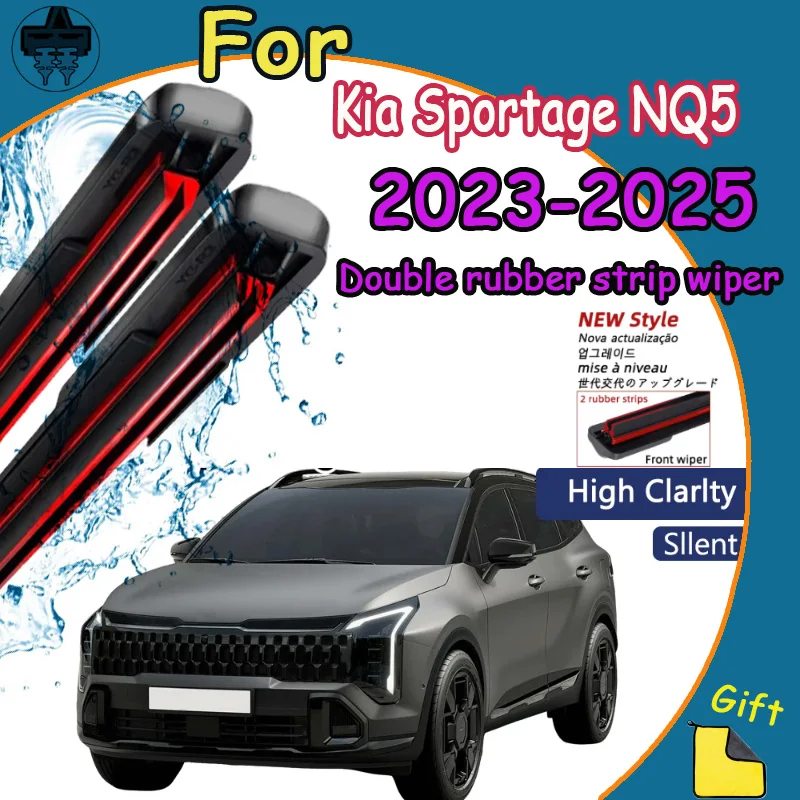 

Front Windshield Wiper Blades 2pcs Windscreen Window Accessories For Kia Sportage NQ5 2023-2025