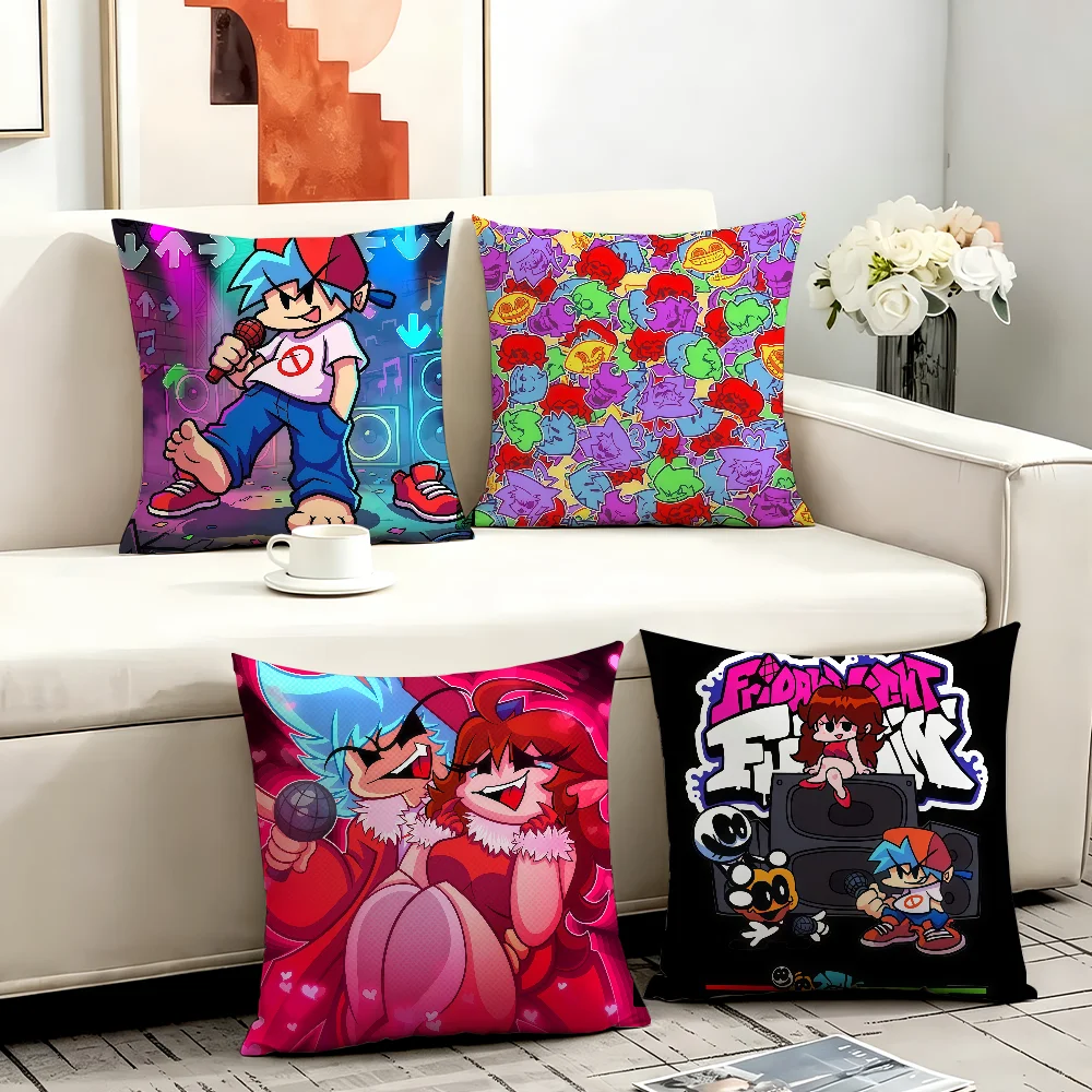 Game Friday Night Funkin cushion cover Anti-dustmite Sofa Cushion Decorative Office Cover Lounge Area Indoor & Outdoor Use