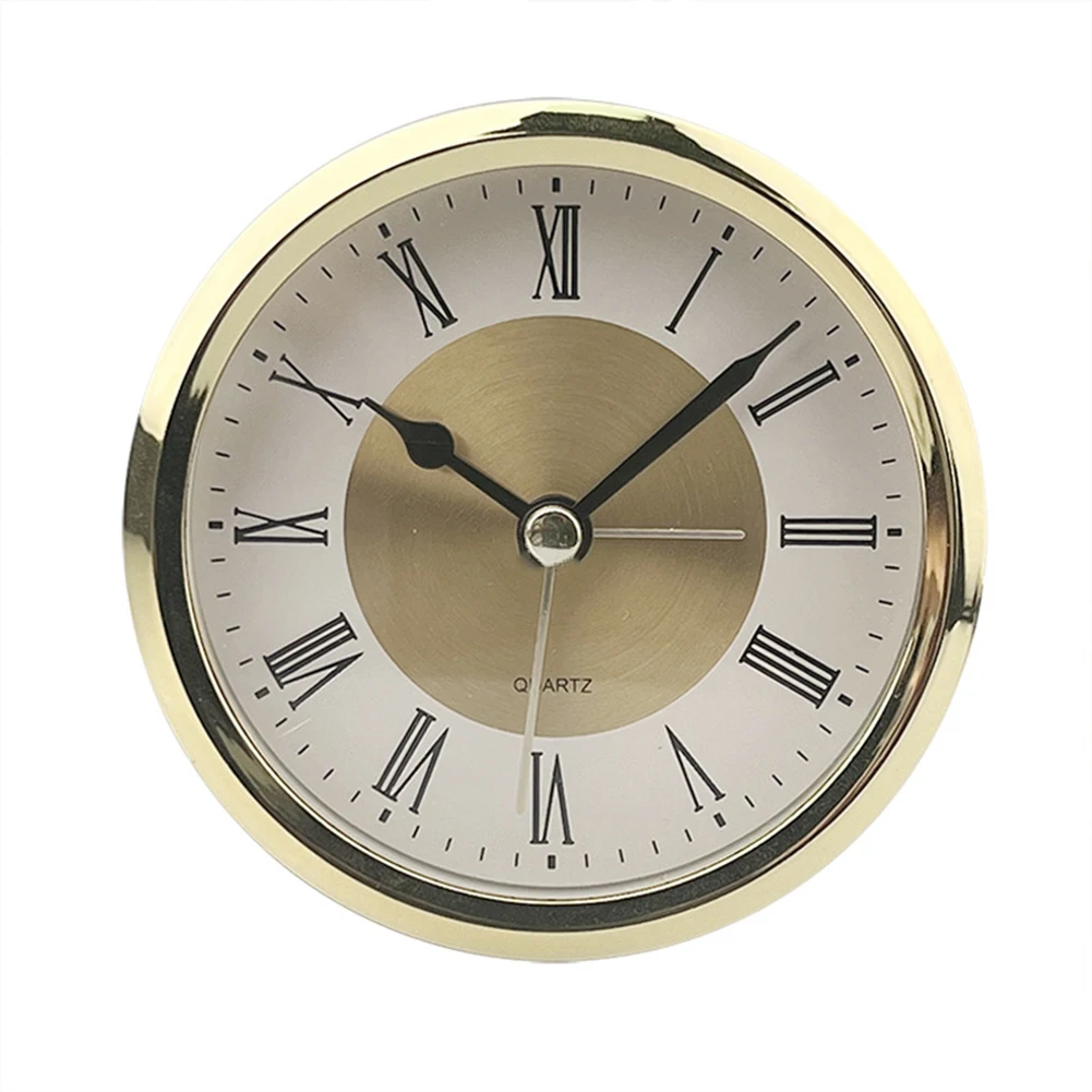 Silver Clock Insert Quartz Alarm Clock Home Decor Enhancement Timeless Aesthetic White for dial Design Accurate Quartz Movement