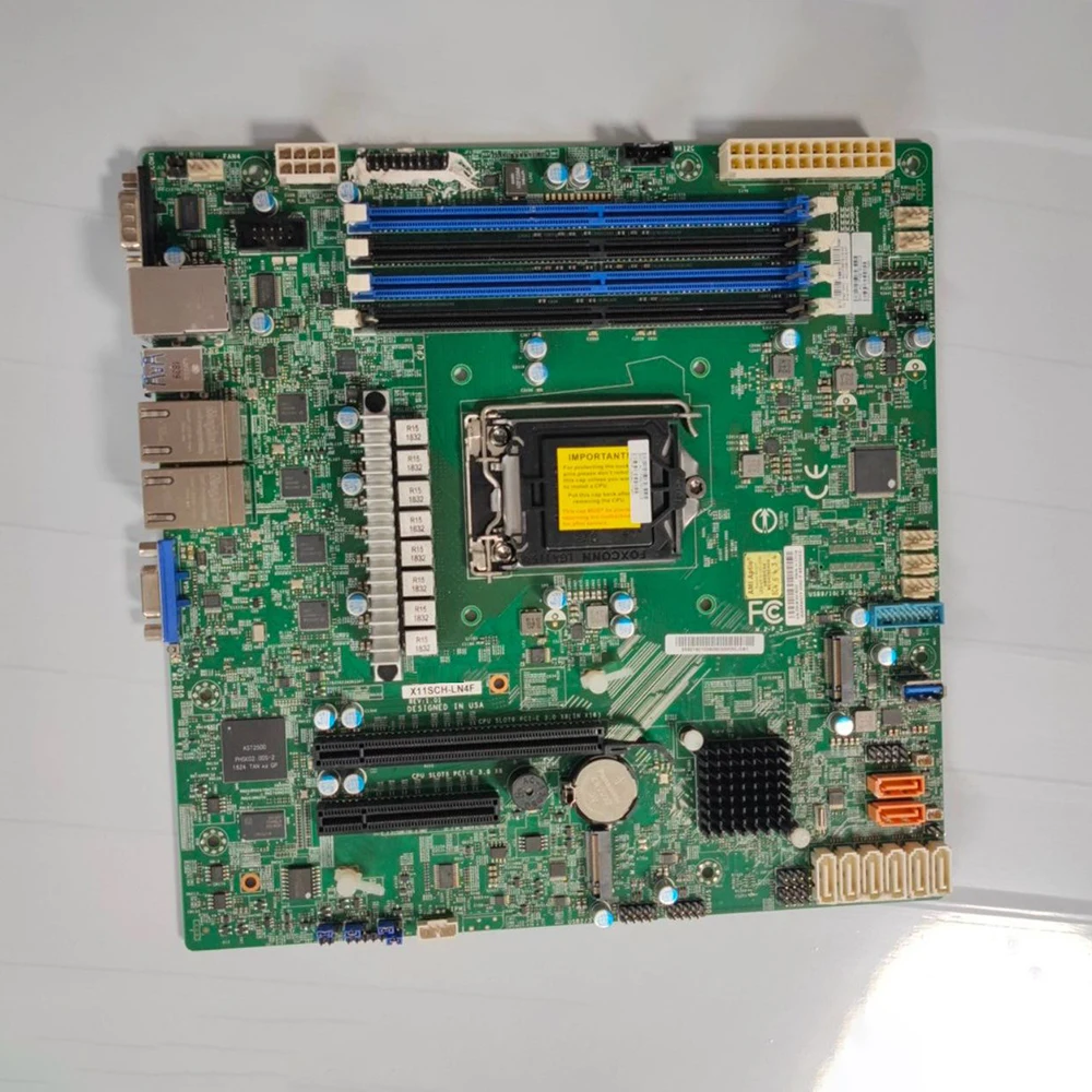 Placa base del servidor NAS C246 8100T M.2 X11SCH-LN4F