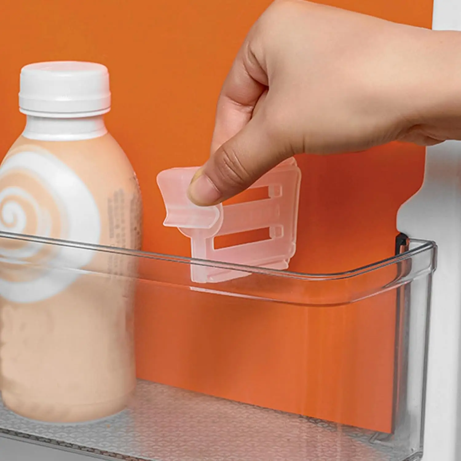 

Retractable Fridge Drawer Separators, Plastic Fridge Door Organizer, Adjustable Refrigerator Divider Clip for Kitchen Storage