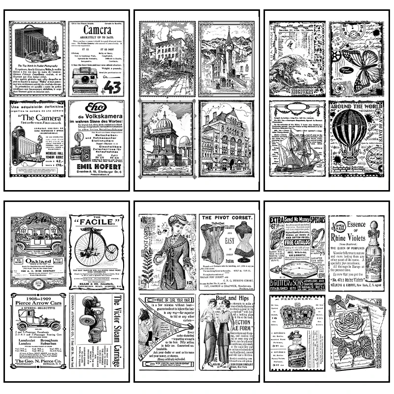 

15*20 современная эра одежда прозрачные силиконовые штампы ретро архитектурные предметы прозрачные резиновые штампы для изготовления карт скрапбукинга