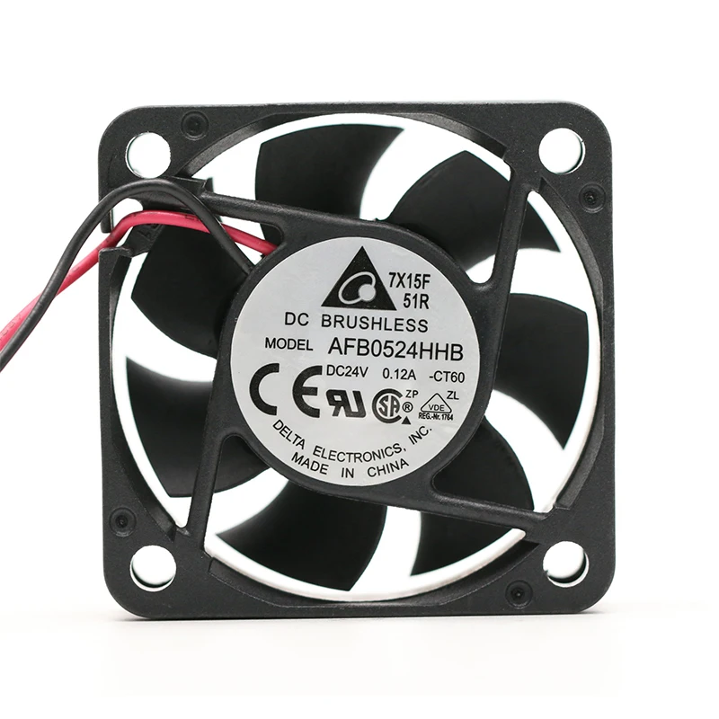 

New original AFB0524HHB 5015 24V 0.12A 5CM 2-wire high air volume double Ball Bearing Inverter fan