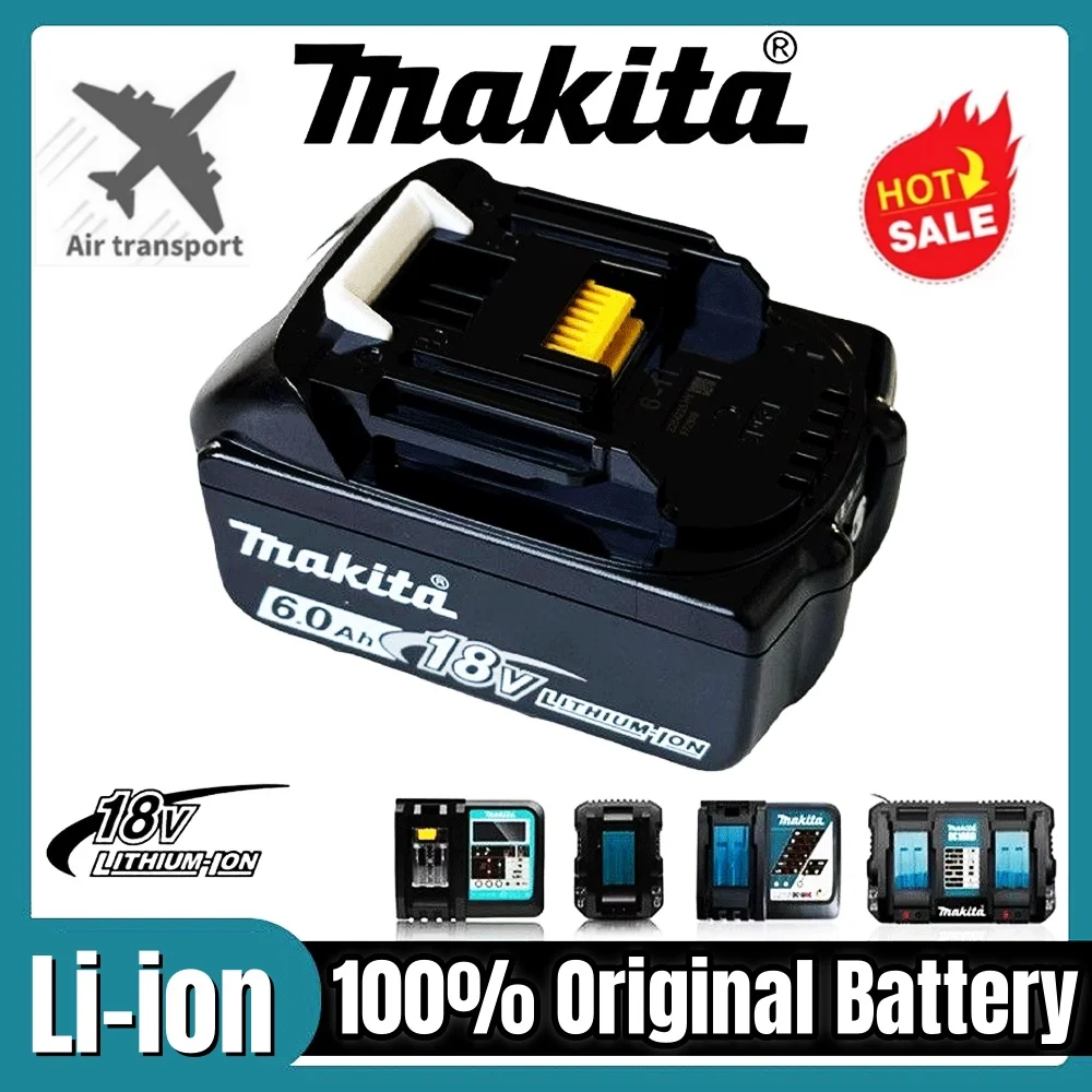 

✔✔ Original Makita 6Ah Makita 18V Battery BL1860B BL1840 BL1830B BL1850B BL1850 BL1860 BL1815 Replacement Lithium Battery✈