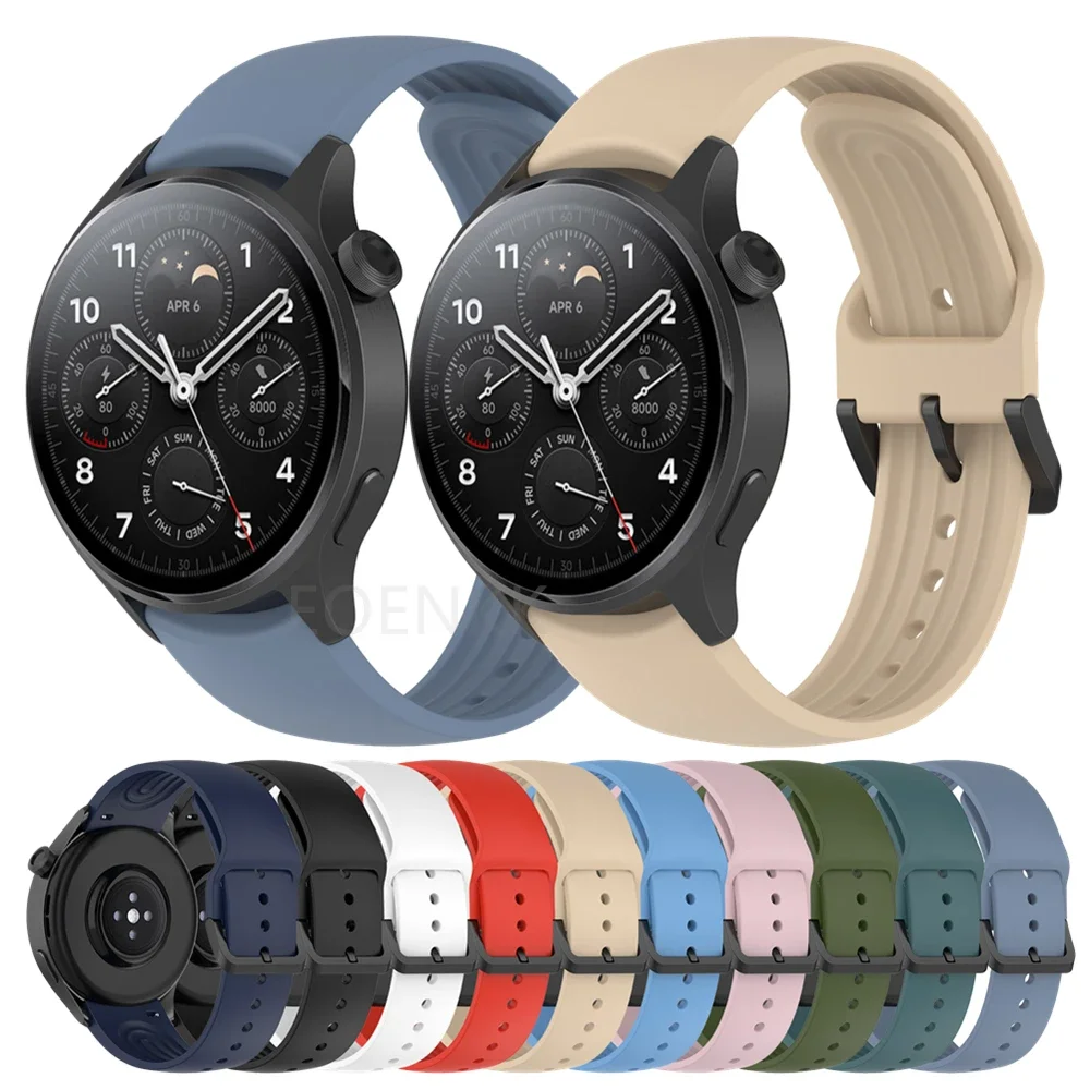 Ремешок силиконовый для Xiaomi Watch S1 Pro/S1 Active Watch Band, браслет для Mi Watch S1, Color 2, Huawei Watch GT 3, 2, 46 мм
