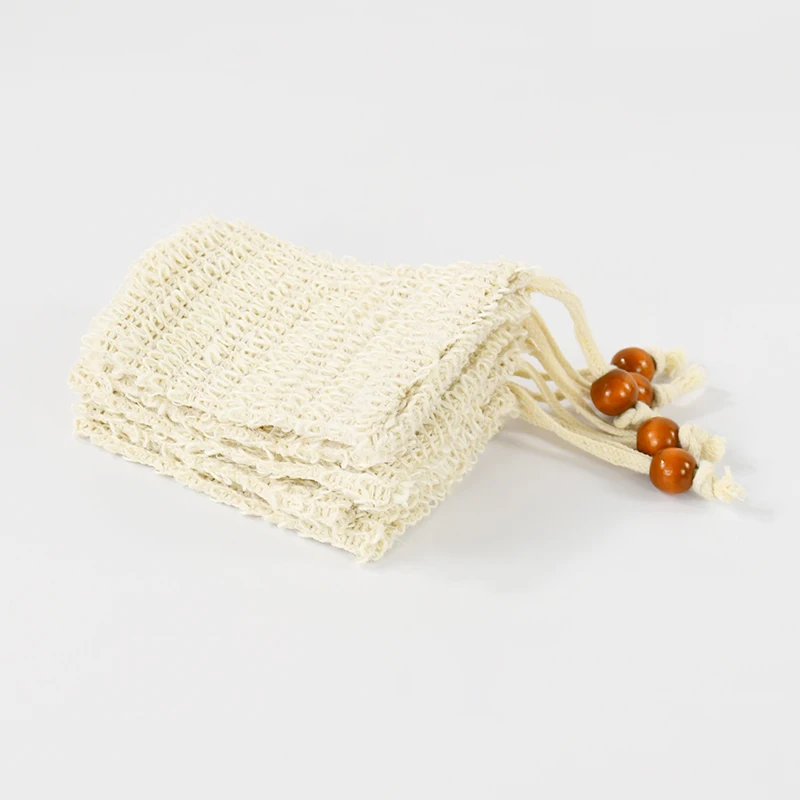 5–50 Stück natürliche Sisal-Seifenbeutel, Duschbad, Peeling-Seifenschoner, Beutelhalter für Bad und Dusche, Seifenverpackung, Netzbeutel – Detail 4