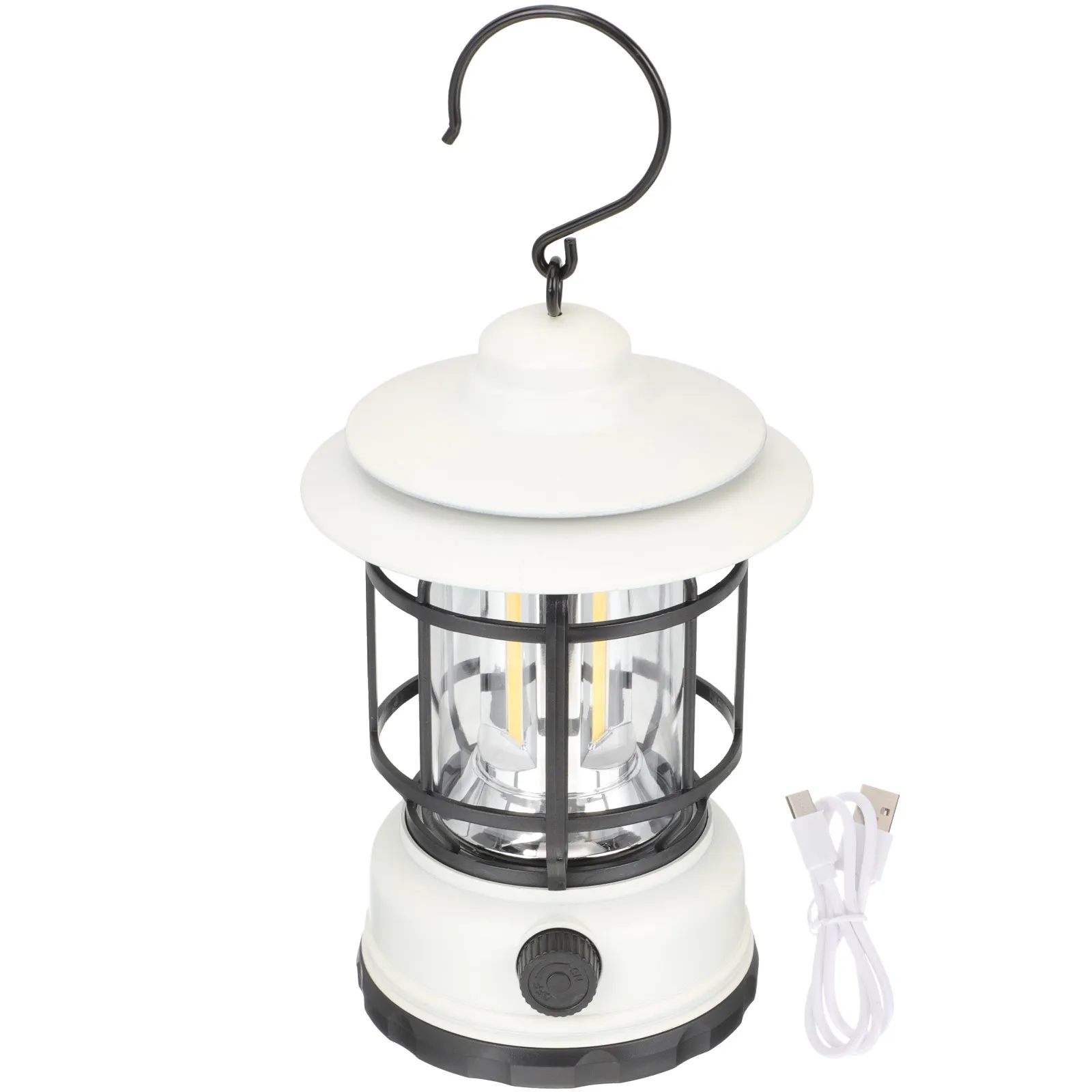 

Retro Camping Lamp Portable Wear-Resistant Tent Light Outdoor Handheld Adjustable Brightness Chargeable Tent Accessories