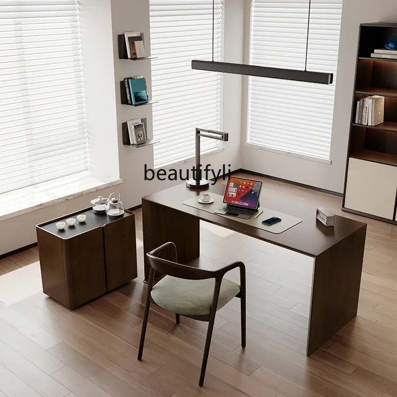 

K185 Italian Minimalist Desk Light Luxury Modern High-Grade Computer Desk Home Office Designer Workbench