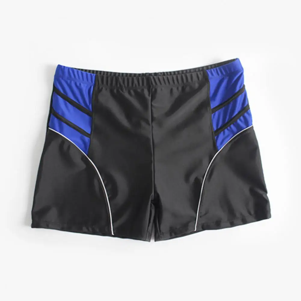 Men Swimming Shorts Men Swimwear Water Repellent Quick Dry Swimming Trunks for Men Teens Mid-rise Patchwork Color for Breathable