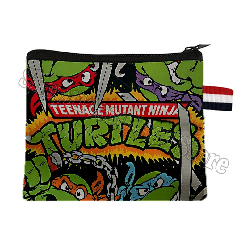 Teenage Mutant Ninjas Turtles Münzbörse, neue Geldbörse mit Cartoon-Aufdruck für Kinder, Geldbörse für Jungen, Schule, Geldbeutel, Kinder, Reise, Kartenhalter, Geschenk