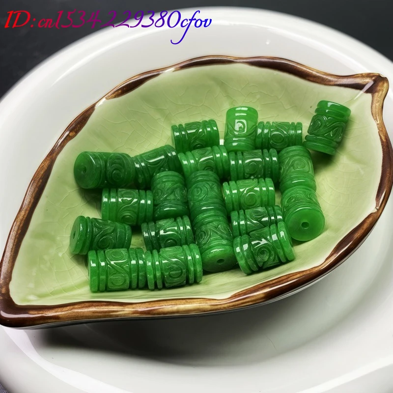 1 قطعة الطبيعية الجافة الأخضر عمود دائري حبة سوار سوار ذاتي الصنع مجوهرات الإكسسوارات منحوتة باليد رجل الحظ تميمة #2