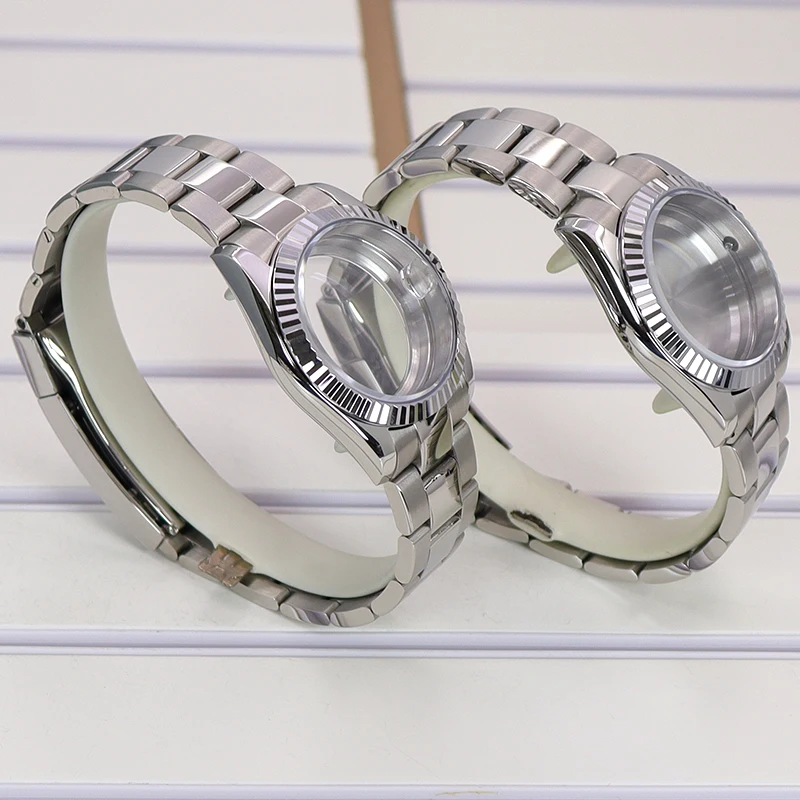 36mm/39mm Gerilltes Gebogenes Uhrengehäuse Armband Saphirglas für Datejust NH35 NH36 NH38 NH34 4R36 Miyota8215 Uhrwerk 28,5mm Zifferblatt – Detail 7