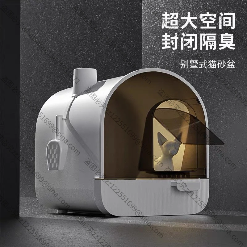 Suitable for Oversized Extra-large Drawer Cat Litter Box, Fully Enclosed Deodorization, Odor Isolation and Anti-sand Splashing
