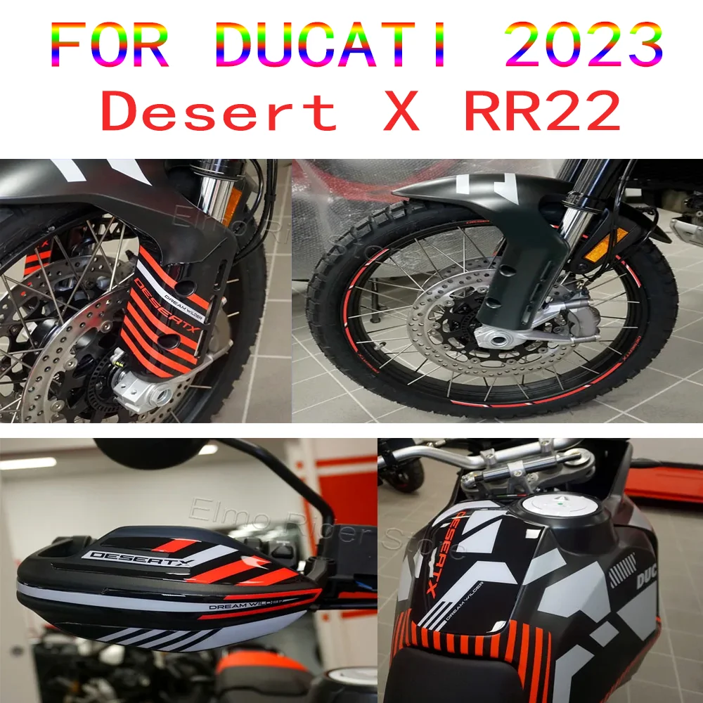 DesertX-almohadilla de depósito para motocicleta, pegatina de resina epoxi de Gel 3D, Kit de protección de almohadilla de depósito para Ducati DesertX Desert X RR22 2023