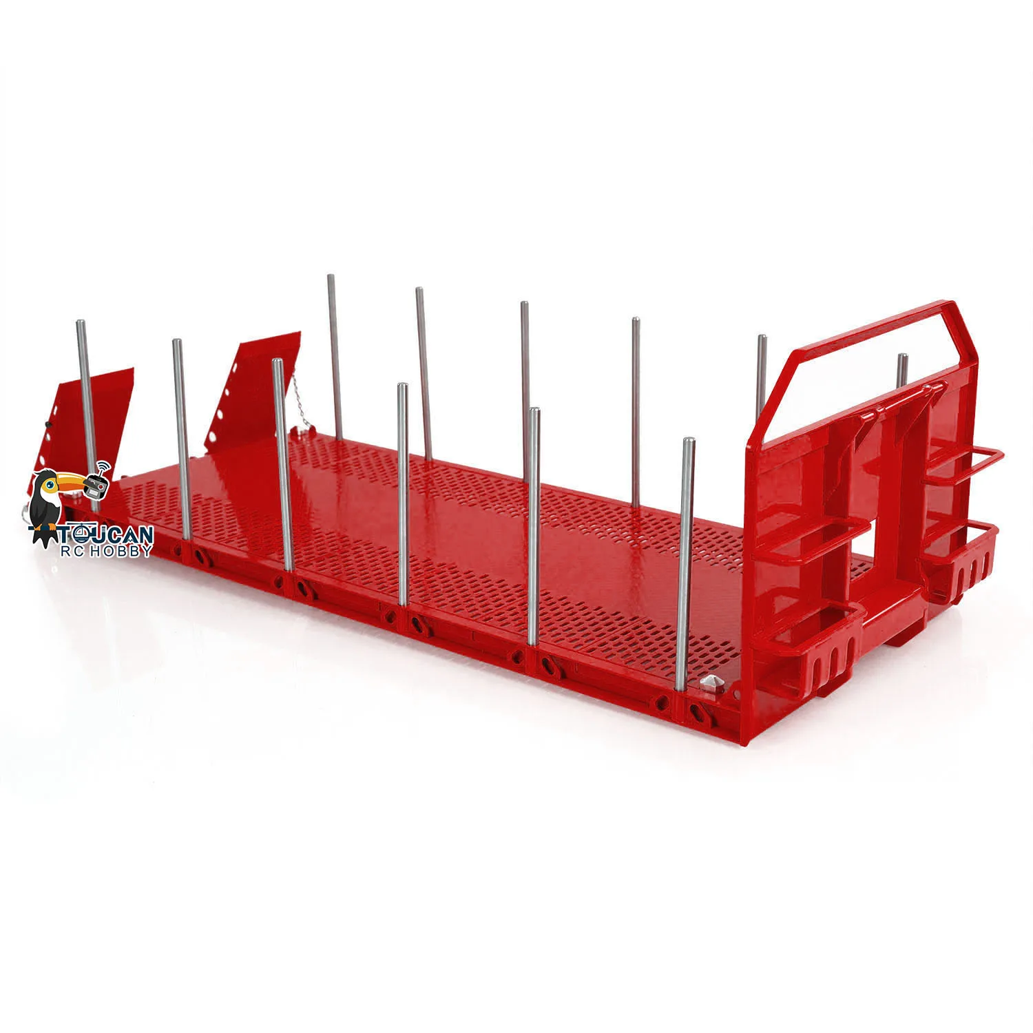 Parts  Metal Red Timber Flatbed for 10x10 8x8 1/14 Hydraulic RC Roll On Full Dump Truck Car Vehicle TH23950