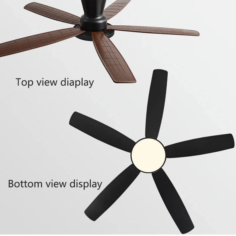 Ceiling Fan Llights Strong Winds Living Dining Room DC Remote Control Ceiling Fan Light Atmosphere Mute Fan Chandeliers 52 Inch