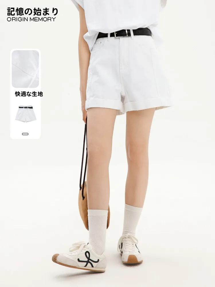 

Универсальная повседневная джинсовая ткань с высокой талией, лето 202, новинка Sle Ele, универсальная свободная посадка на молнии