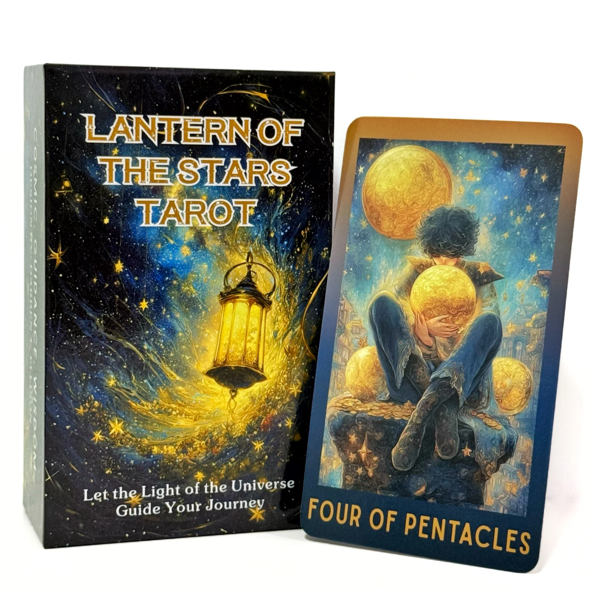 

Lantern of The Stars Tarot, 78 Tarot Cards with Guidebook, Blue Starry Sky Design, Daily Guidance & Inner Exploration, 12*7cm