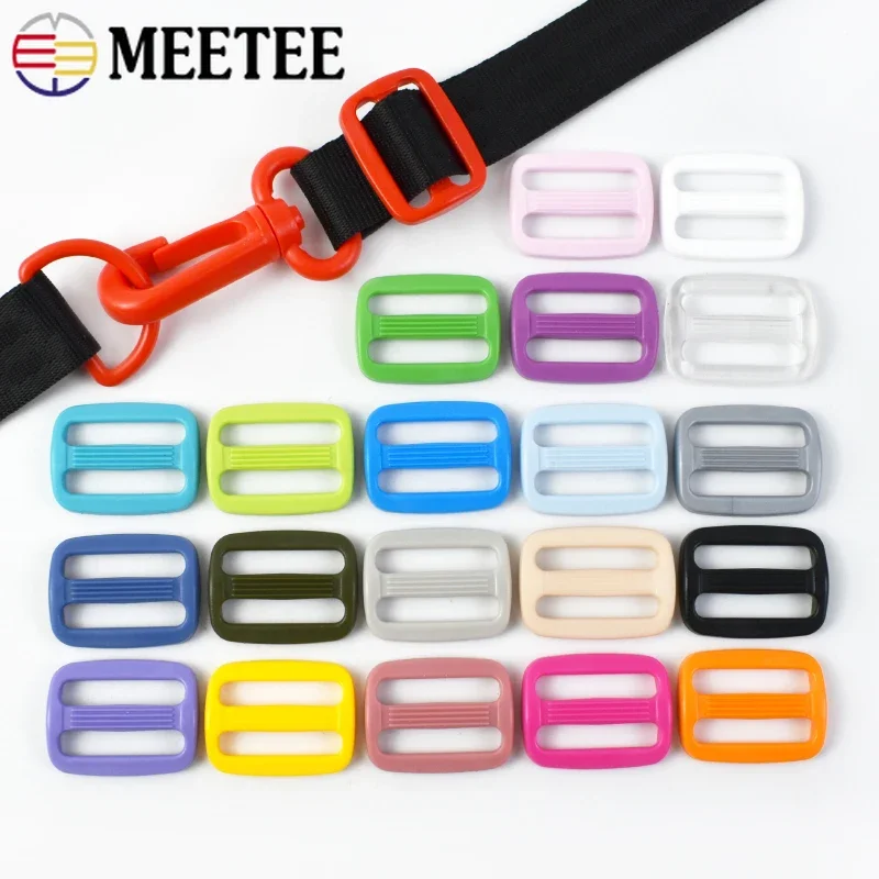 バッグ用プラスチックリングバックル,トライグライド,スライダークラスプ,バックパックベルト,フェイザーフック,DIYアクセサリー,15mm, 20mm, 25mm, 50個