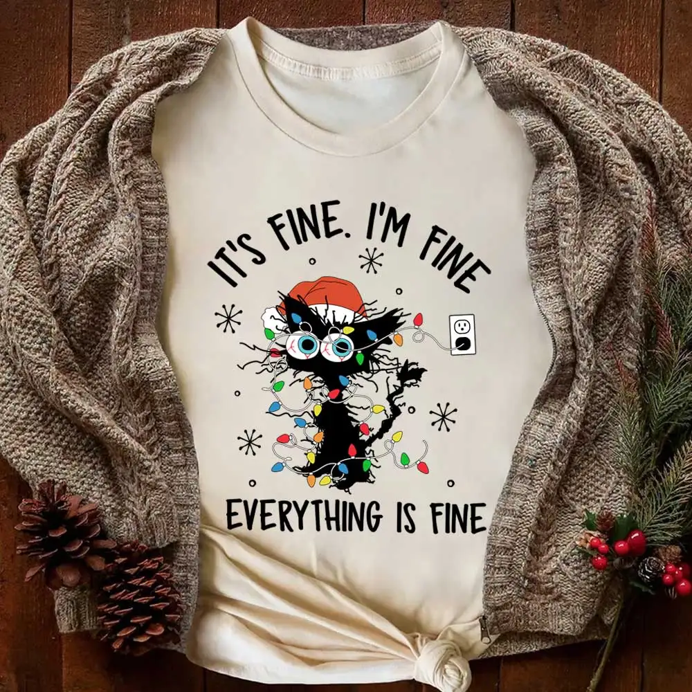 Cat Christmas Design Iron-on Transfer For Clothing DIY A-Level Washable T-shirt Thermal Sticker Colorful Lights Patches Applique