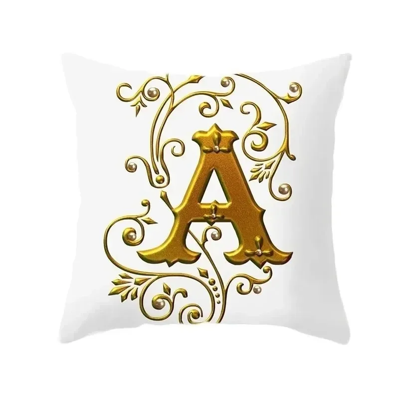 Bedding 26 Alphabet Pattern Decorative Pillowcase Home Decorative Cushion Pillowcase