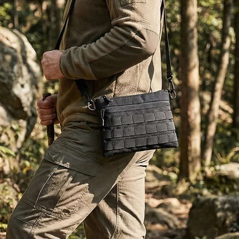 

600D Nylon Tactical Crossbody Bag Water Resistant EDC Shoulder Bag Multifunctional Waterproof Messenger Bag for Daily Use