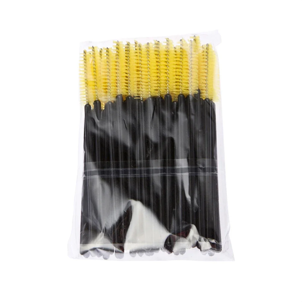 Brosse de maquillage pour cils, baguettes de Mascara jetables, applicateur, brosse cosmétique, outils d'extension de maquillage, 50 pièces