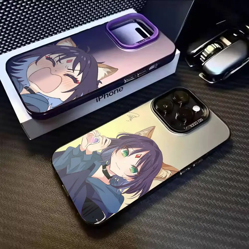 Злой Нейро Нейро сама! Чехол для телефона с ИИ-втубером для iPhone 17, 16, 15, 14, 13, 12, 11, Mini, Pro, E, MAX, матовый, цвета конфет.