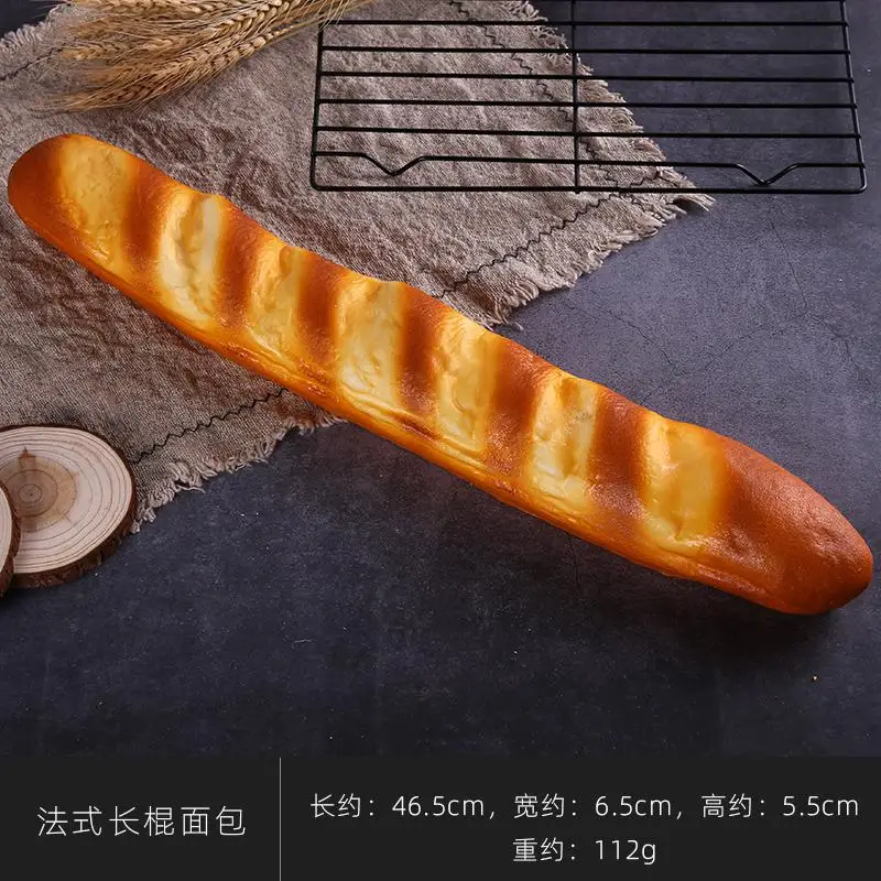 Kunstmatige Brood Taart Toast Zacht PU Baguette Model Voedsel Nep Brood Simulatie Ornamenten Bakken Winkel Decor Fotografie Props