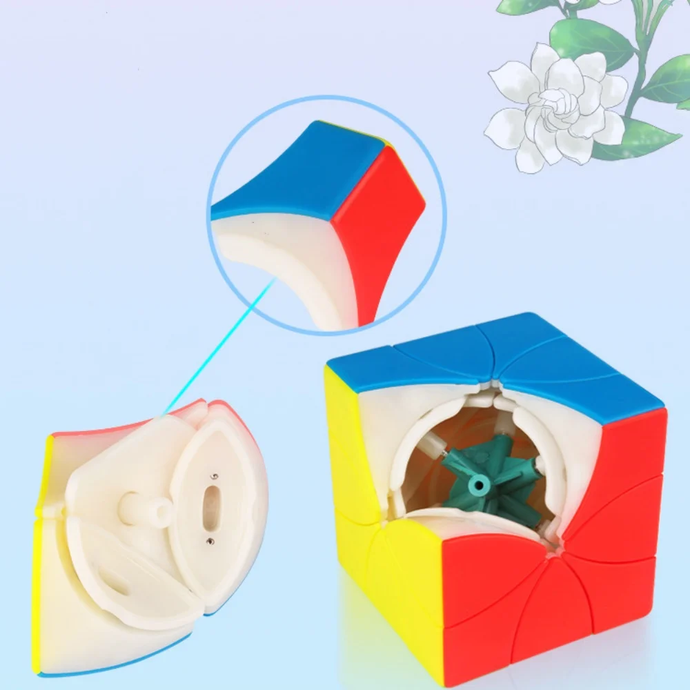 YuXin Alien Magic Cube Eight Leaf Flower Magnetic Colored Magic Cube Educational Professional Stickerless Magic Cube Puzzl