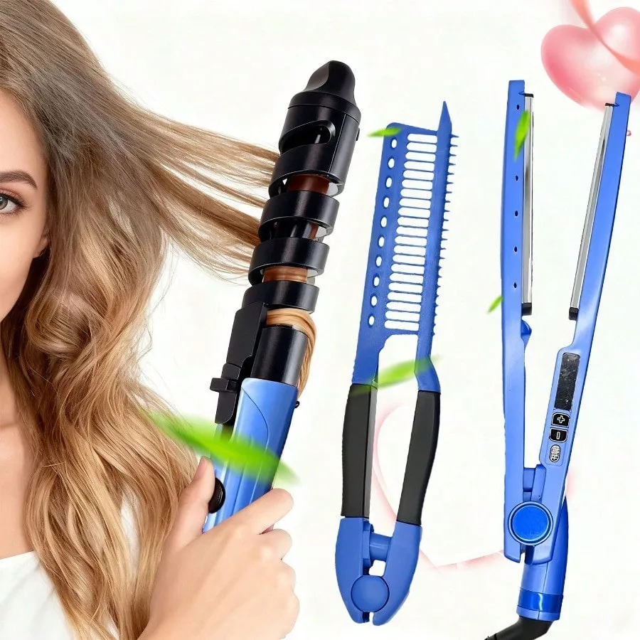 

Multifunctional Styling Set | Hair Care & Styling Tools, including Hair Straighteners, Flat Irons, Curling Wands, and more.