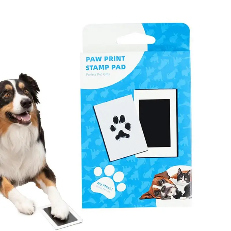 Paw Print Clean Touch Ink Pad Dog Or Cat PetOwner KeepsakeDIY Inkless Nose And Pawprint Impression Making Kit