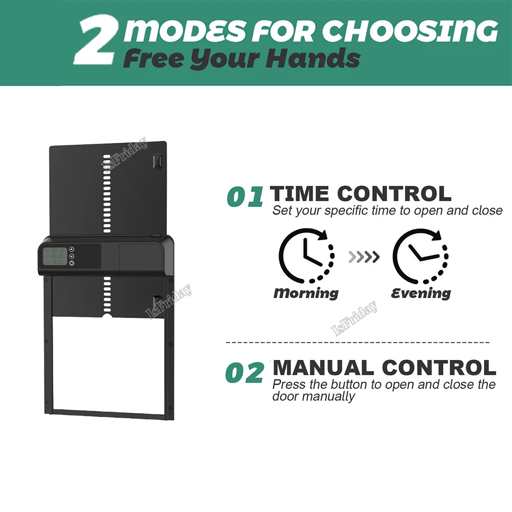 Imagem -03 - Timer Automatic Chicken Coop Door Opener Alumínio Mais Abs Impermeável Inteligente Anti-pinch Indução Elétrica Poultry Gate para Fazenda